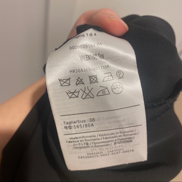 Red Valentino pink/black spliced one-piece dress - Picture 8 of 8